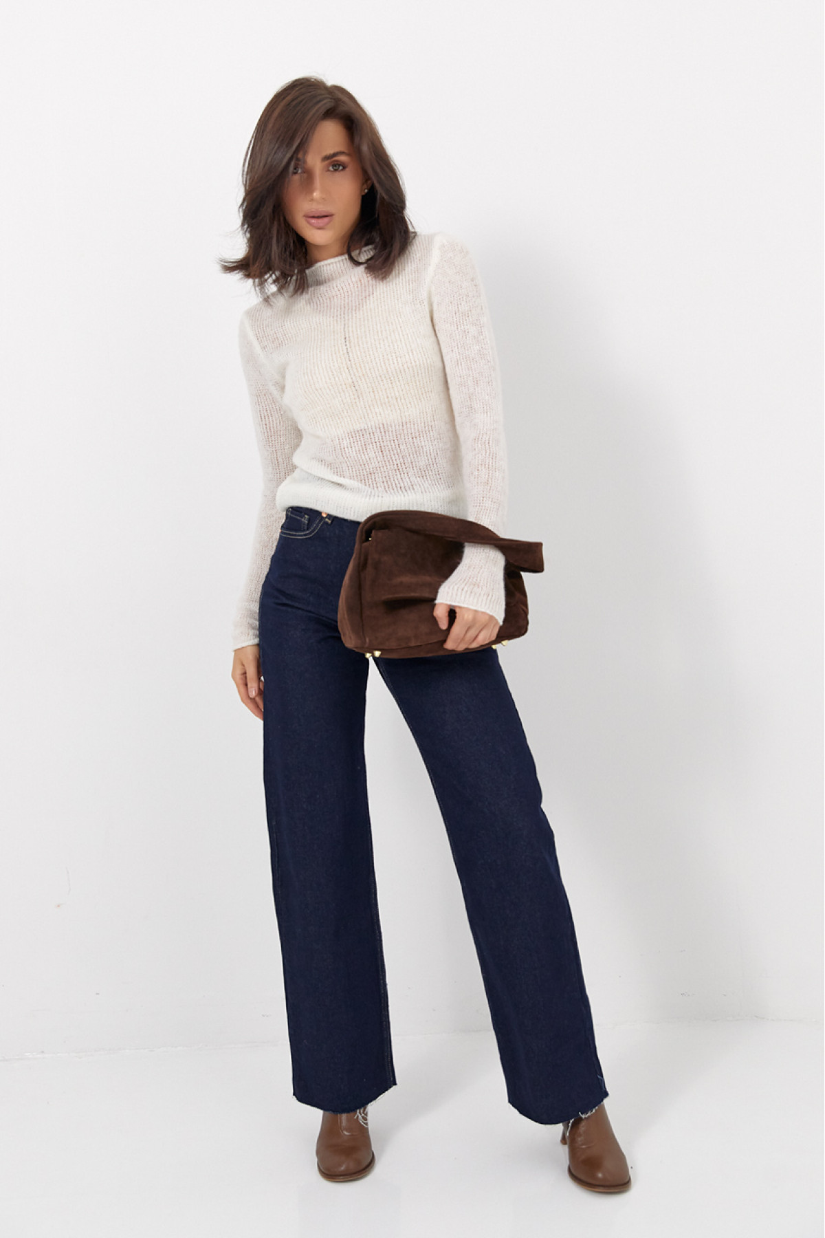 Жіночі жіночі джинси Zara Wide Leg  темносиній колір