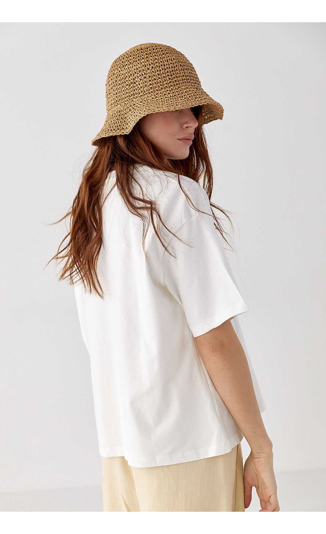 Футболка з написом Ganni  білий колір