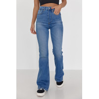 Жіночі жіночі джинси кльош з круглою кокеткою ззаду  джинс колір