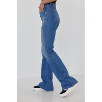 Жіночі жіночі джинси кльош з круглою кокеткою ззаду  джинс колір