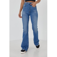 Жіночі жіночі джинси кльош з круглою кокеткою ззаду  джинс колір