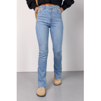 Жіночі жіночі джинси skinny з розрізами  блакитний колір