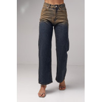 Жіночі жіночі джинси з ефектом twotone coloring  темносиній колір