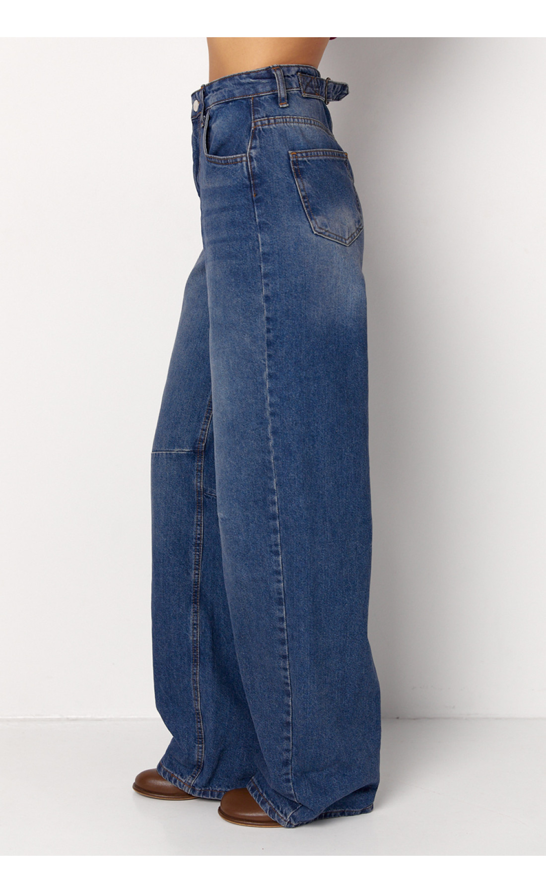 Жіночі жіночі джинси Skater з високою посадкою  синій колір