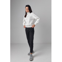 Укорочені жіночі жіночі джинси МОМ  чорний колір