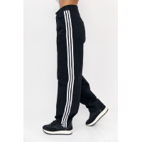 Жіночі жіночі джинси Baggy з лампасами  чорний колір