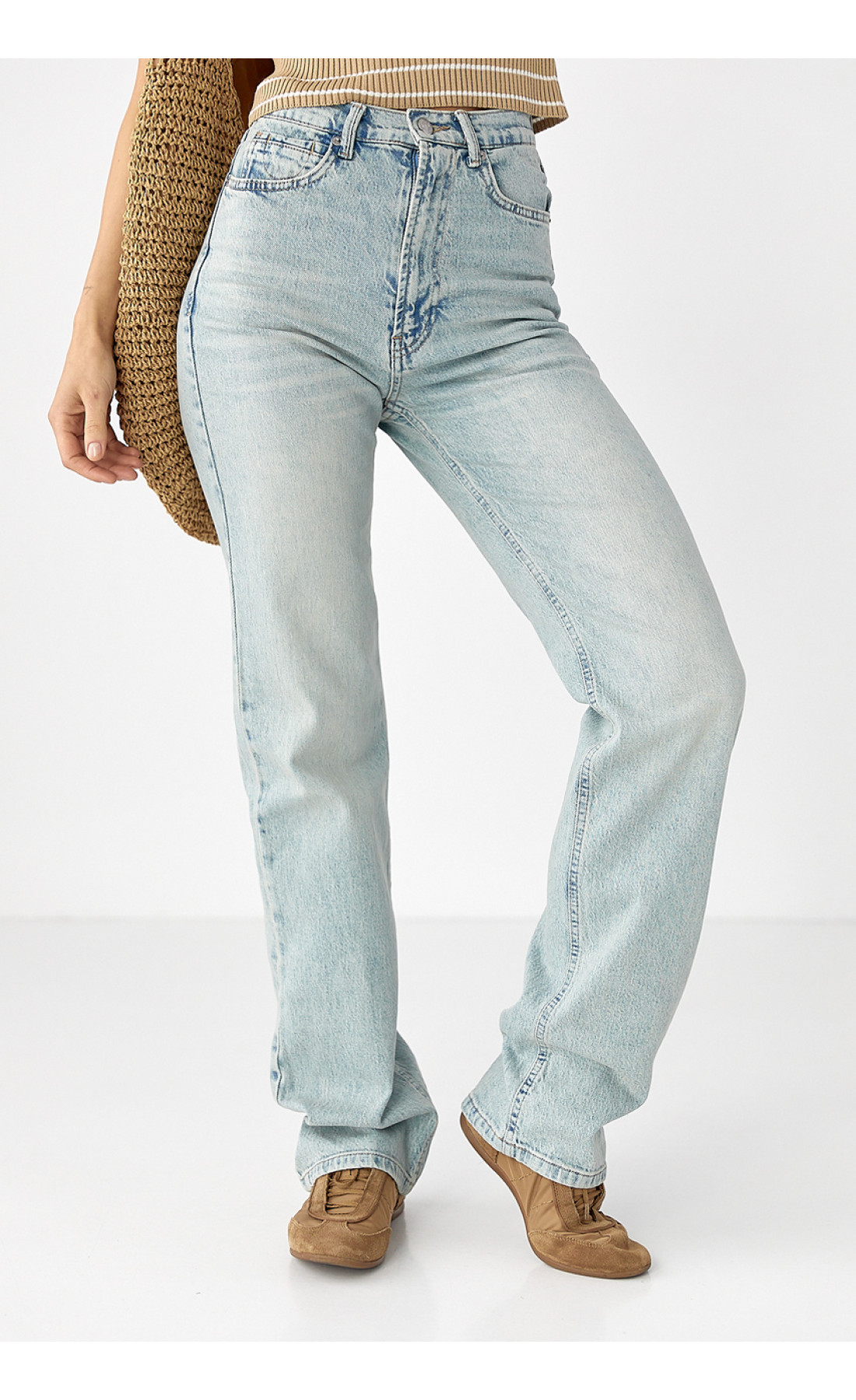 Жіночі прямі жіночі джинси Straight  джинс колір