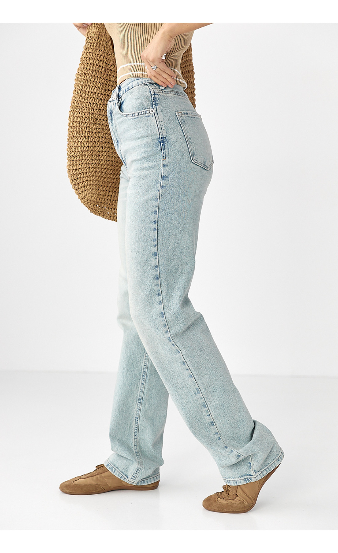 Жіночі прямі жіночі джинси Straight  джинс колір