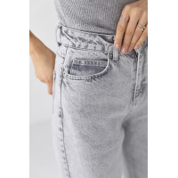 Жіночі жіночі джинси Palazzo з високою посадкою  сірий колір