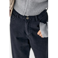 Чорні жіночі джинси Palazzo з необробленим низом  чорний колір