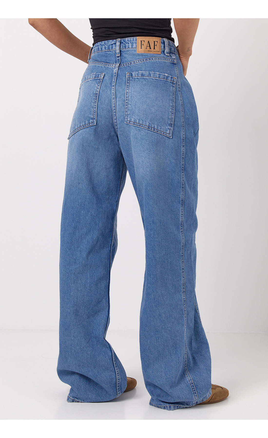 Широкі жіночі жіночі джинси Baggy  синій колір