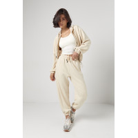 Спортивний костюм із джогерами та кофтою з капюшоном  бежевий колір