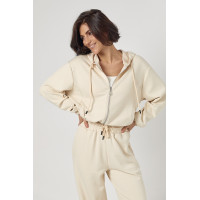 Спортивний костюм із джогерами та кофтою з капюшоном  бежевий колір