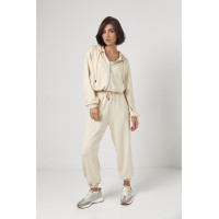 Спортивний костюм із джогерами та кофтою з капюшоном  бежевий колір