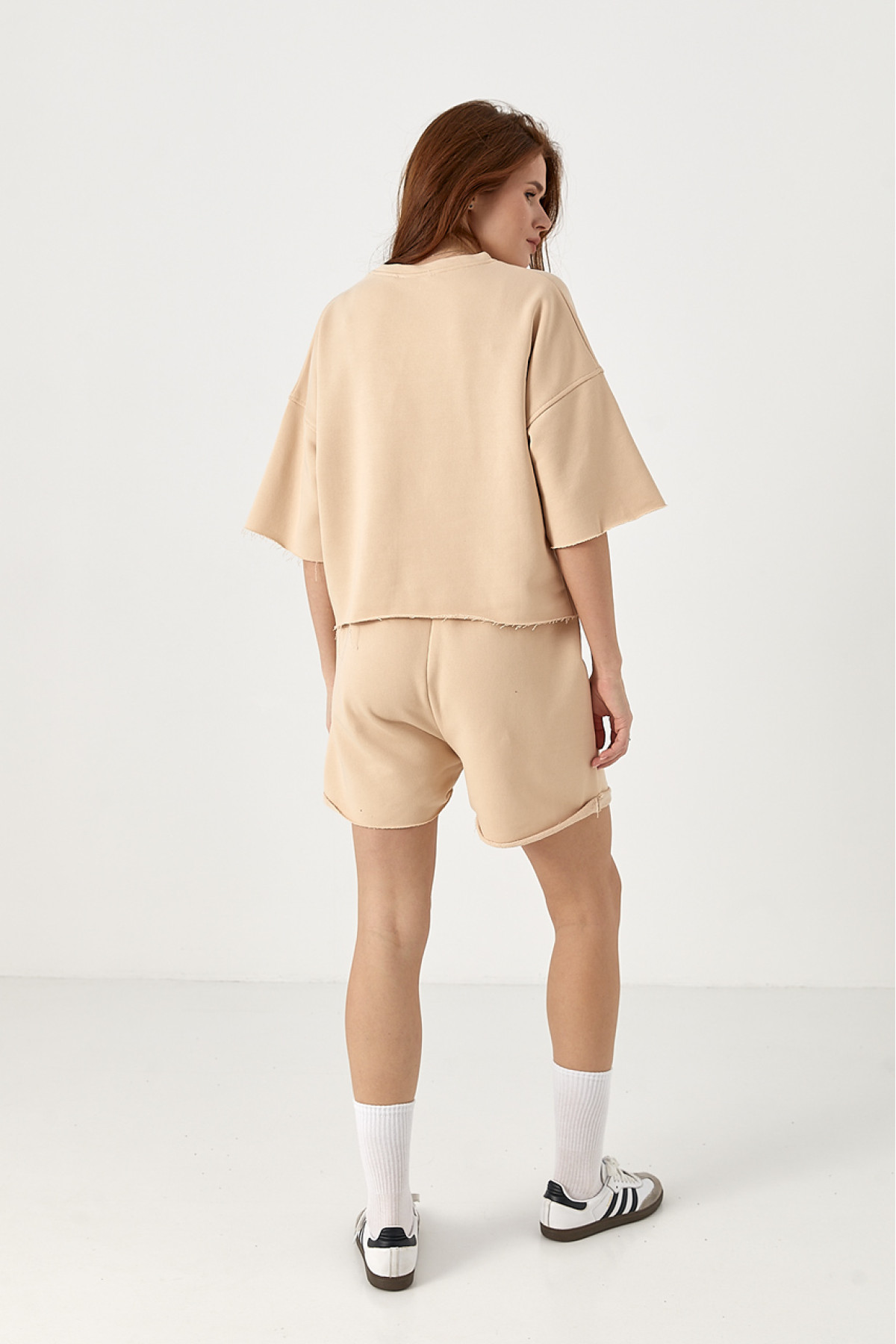 Спортивний костюм з принтом ichigan  кремовий колір