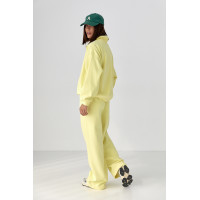 Жіночий спортивний костюм із плюшевим начосом  лимонний колір