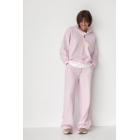 Теплий спортивний костюм з написами  пудра колір