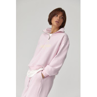 Теплий спортивний костюм з написами  пудра колір