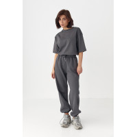 Однотонна базова футболка  сірий колір