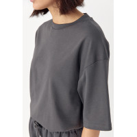 Однотонна базова футболка  сірий колір