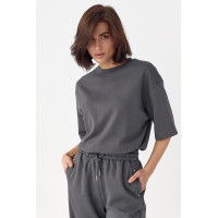 Однотонна базова футболка  сірий колір