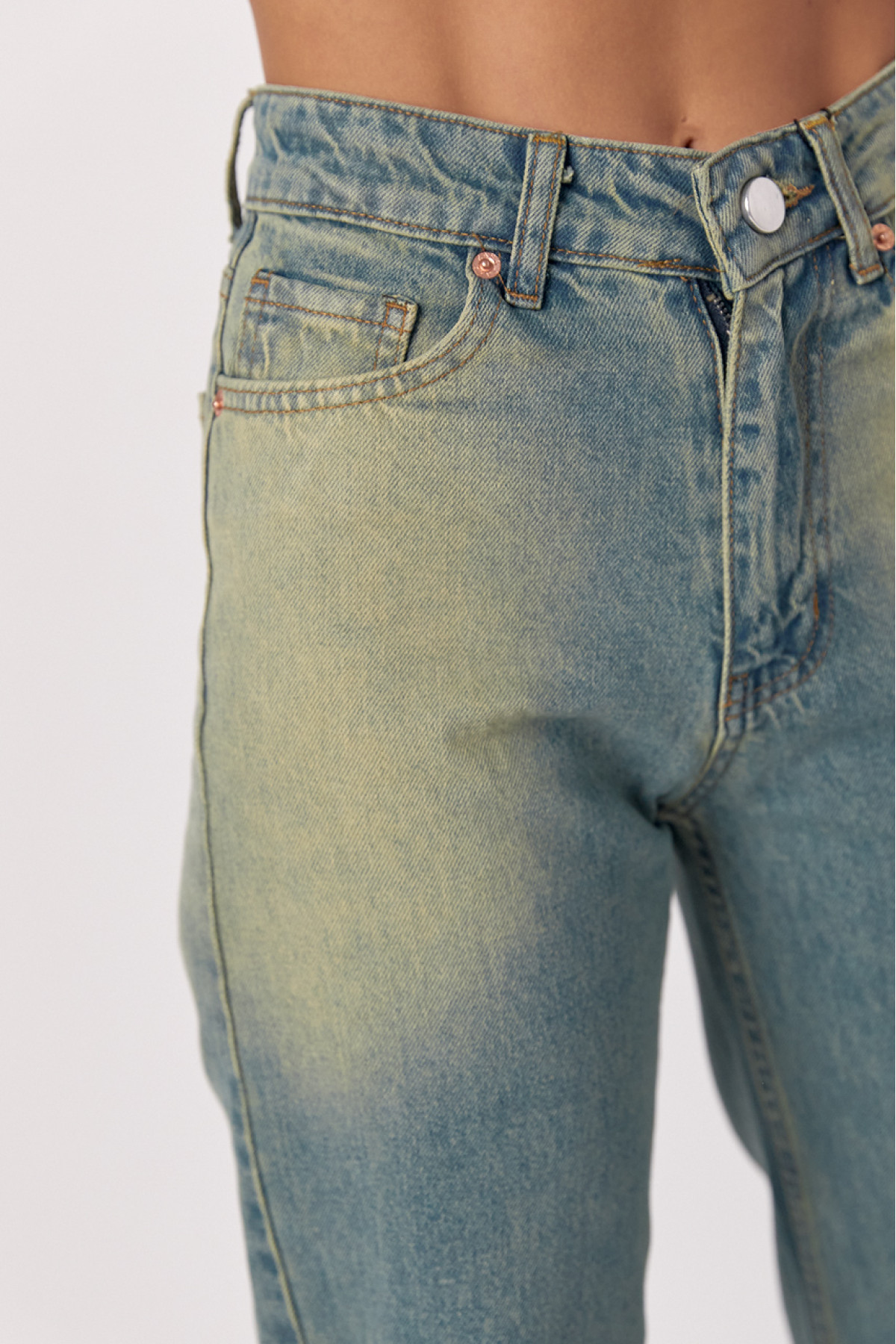 Джинси жіночі з ефектом twotone coloring  синій колір