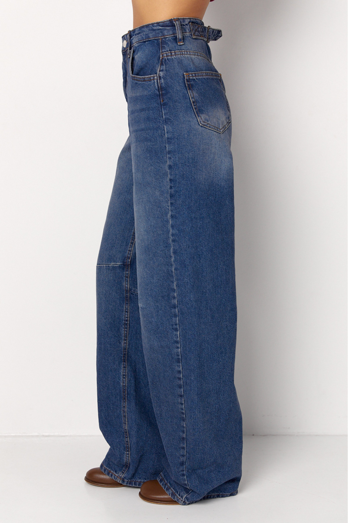 Жіночі жіночі джинси Skater з високою посадкою  синій колір