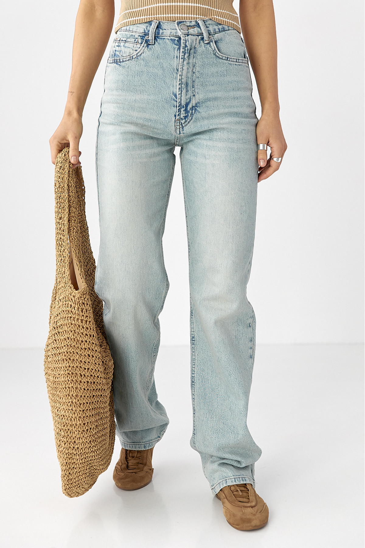 Жіночі прямі жіночі джинси Straight  джинс колір