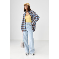 Жіночі жіночі джинси Palazzo з високою талією  блакитний колір