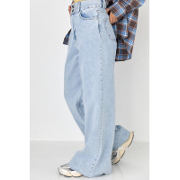Жіночі жіночі джинси Palazzo з високою талією  блакитний колір