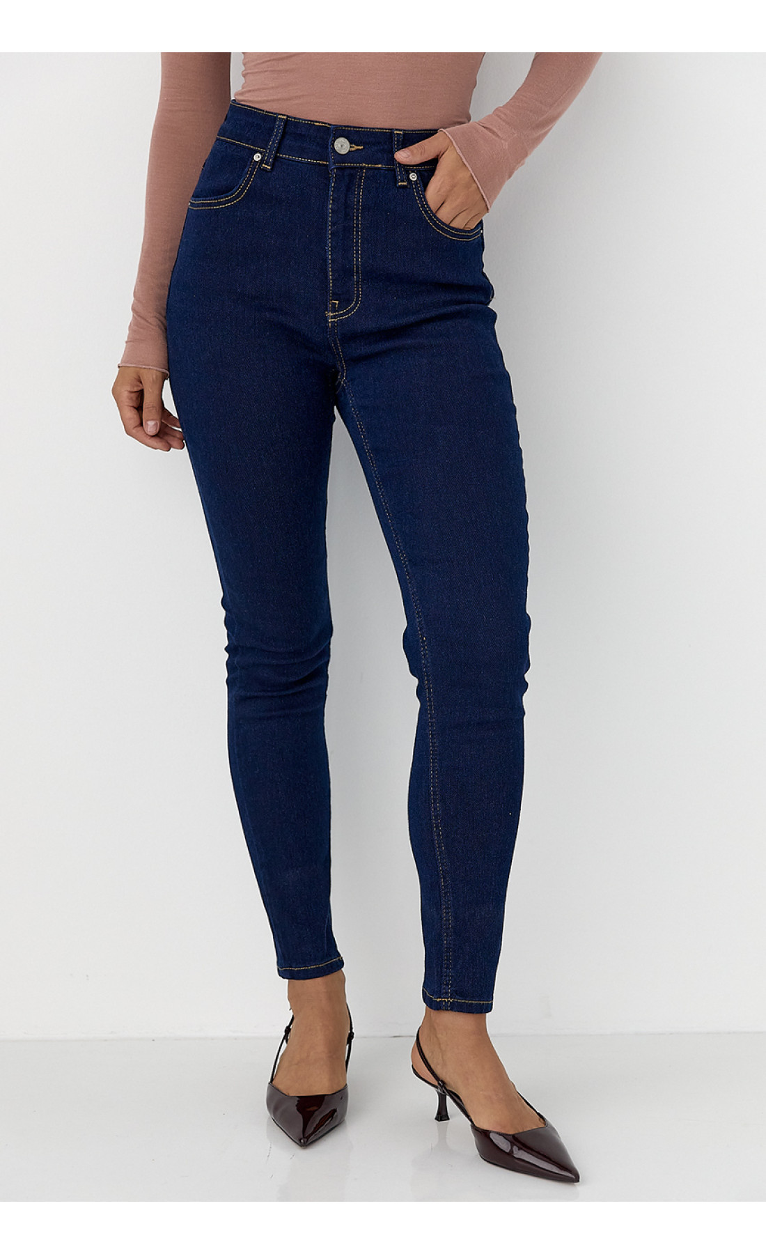 Облягаючі жіночі джинси Skinny  синій колір