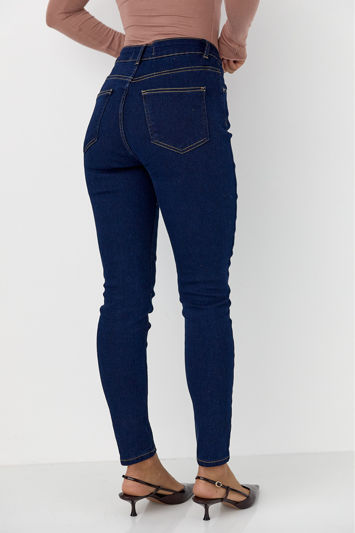 Облягаючі жіночі джинси Skinny  синій колір