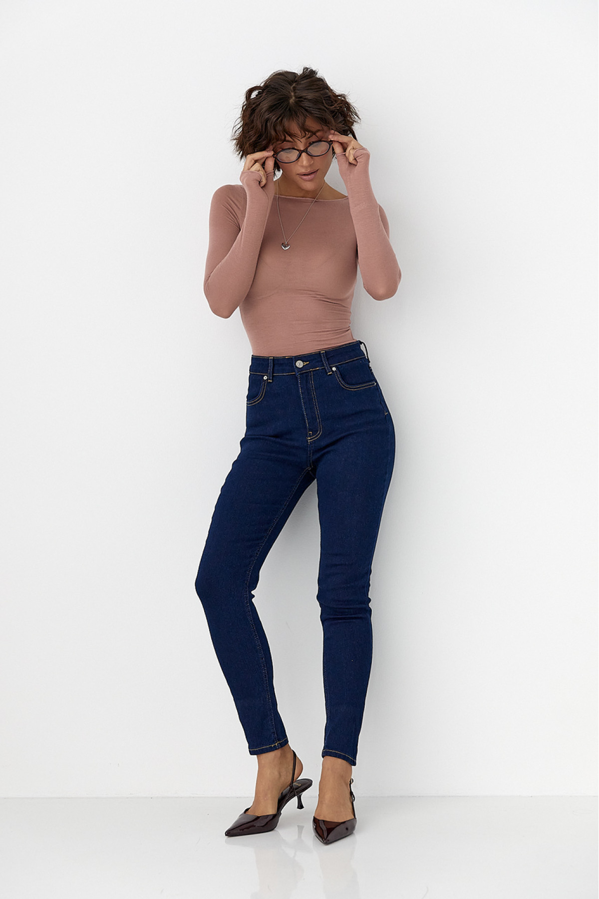 Облягаючі жіночі джинси Skinny  синій колір