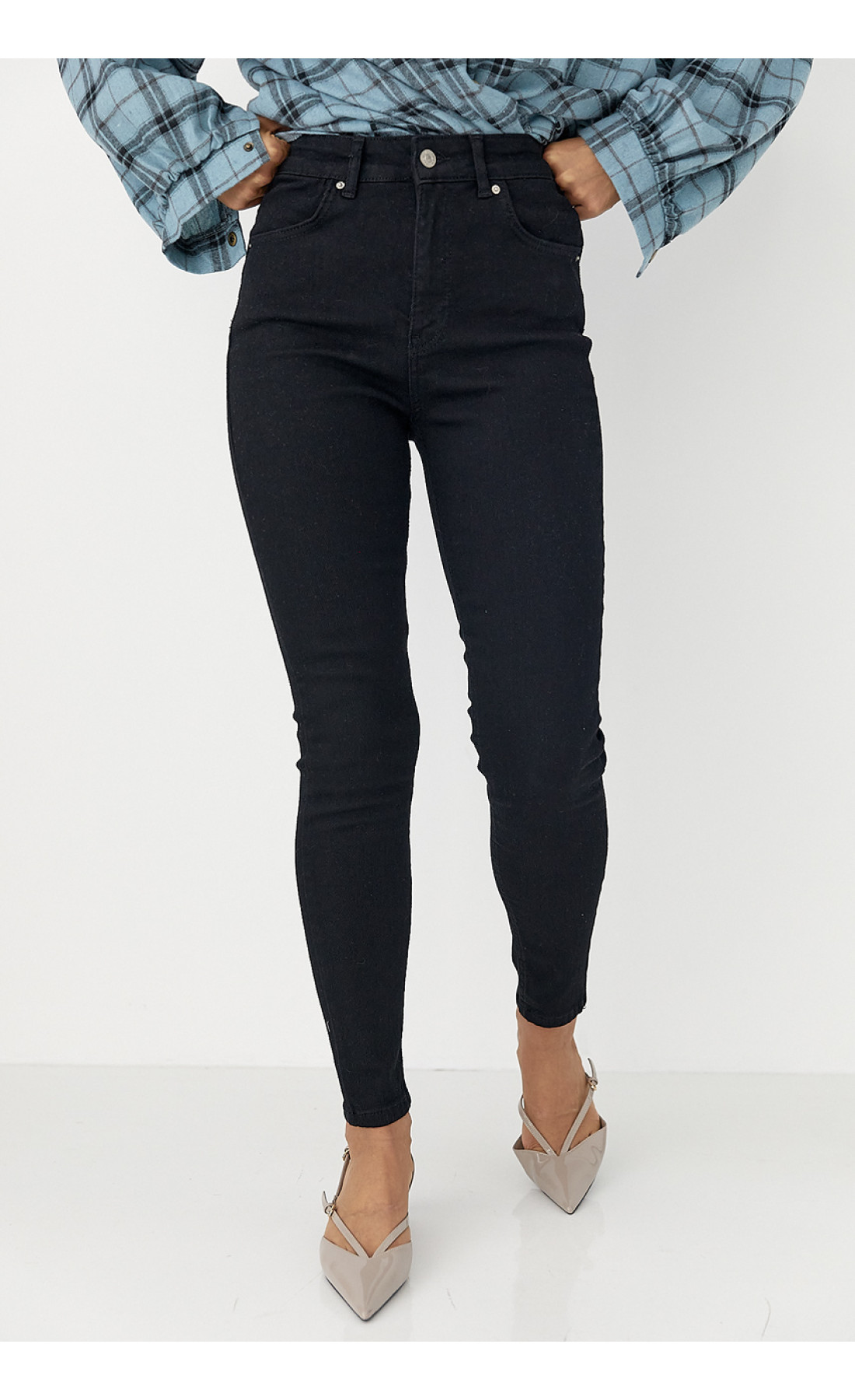 Облягаючі жіночі джинси Skinny  чорний колір