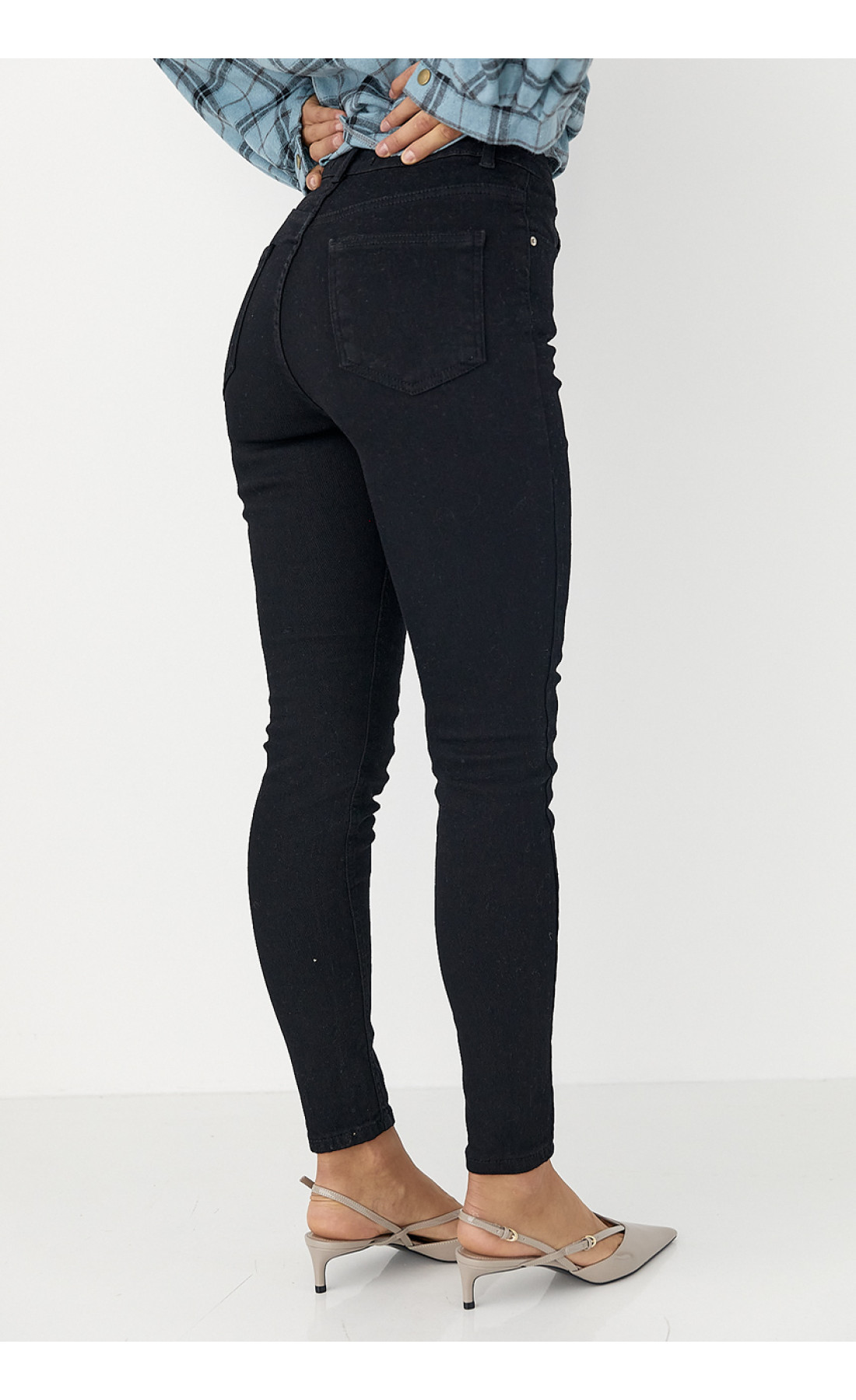 Облягаючі жіночі джинси Skinny  чорний колір