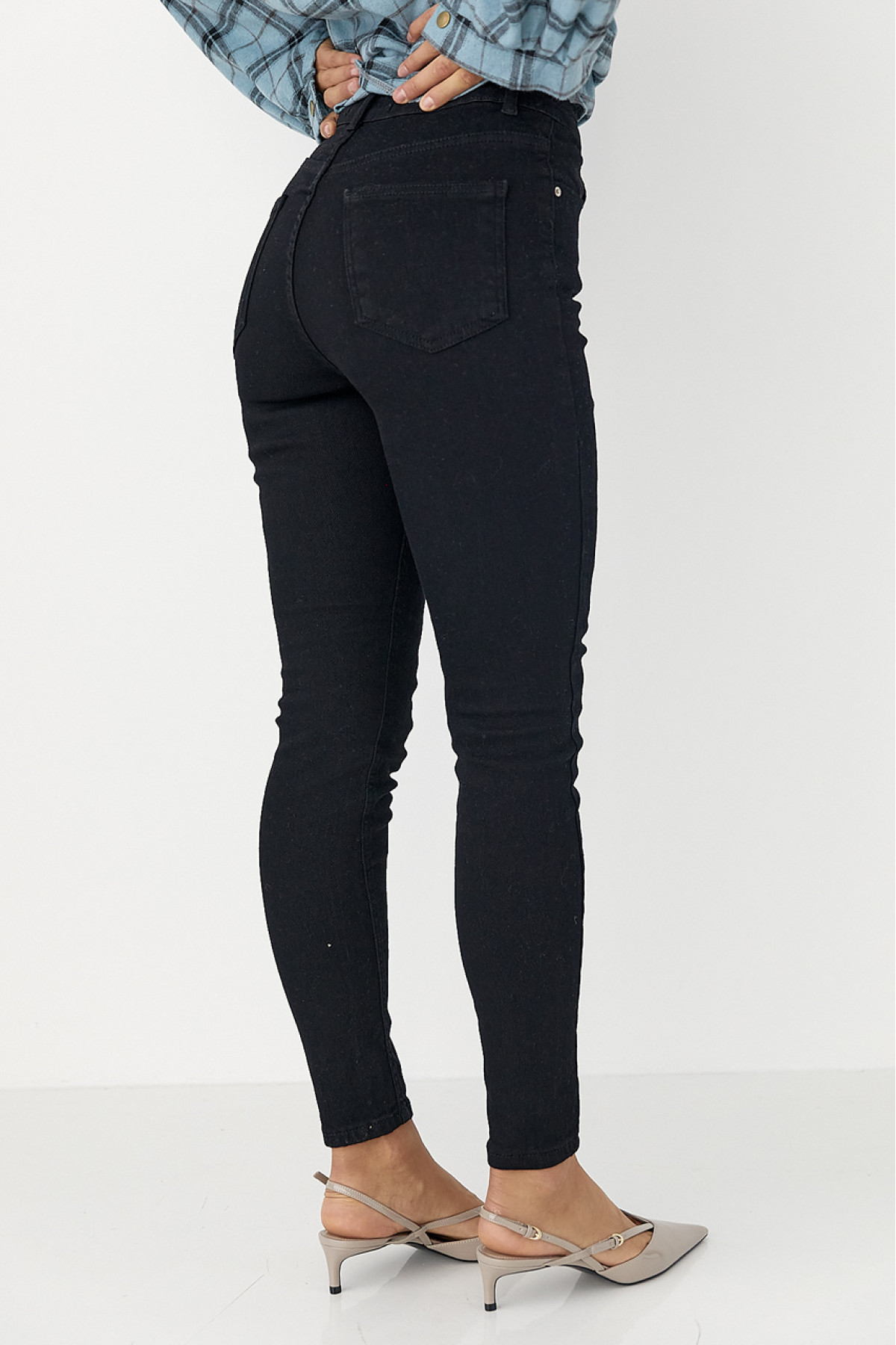 Облягаючі жіночі джинси Skinny  чорний колір