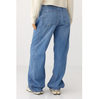 Сині широкі жіночі джинси Baggy  синій колір