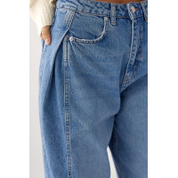 Сині широкі жіночі джинси Baggy  синій колір