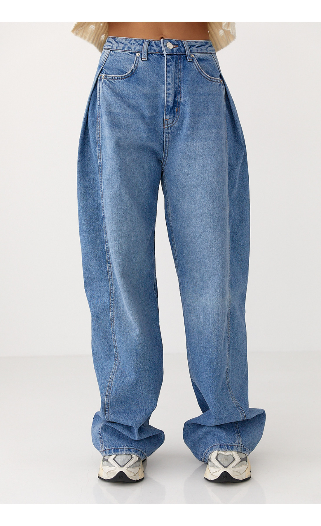 Сині широкі жіночі джинси Baggy  синій колір