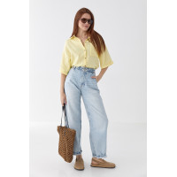 Муслінова сорочка з коротким рукавом  лимонний колір