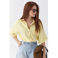 Муслінова сорочка з коротким рукавом  лимонний колір