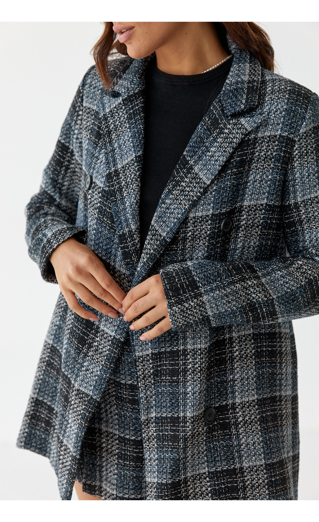 Жіночий костюм твідовий жакет і спідницяшорти SOBE  синій колір