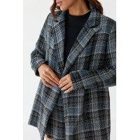 Жіночий костюм твідовий жакет і спідницяшорти SOBE  синій колір