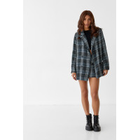 Жіночий костюм твідовий жакет і спідницяшорти SOBE  синій колір