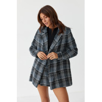 Жіночий костюм твідовий жакет і спідницяшорти SOBE  синій колір