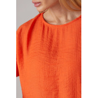 Літній костюм з брюками та футболкою  помаранчевий колір