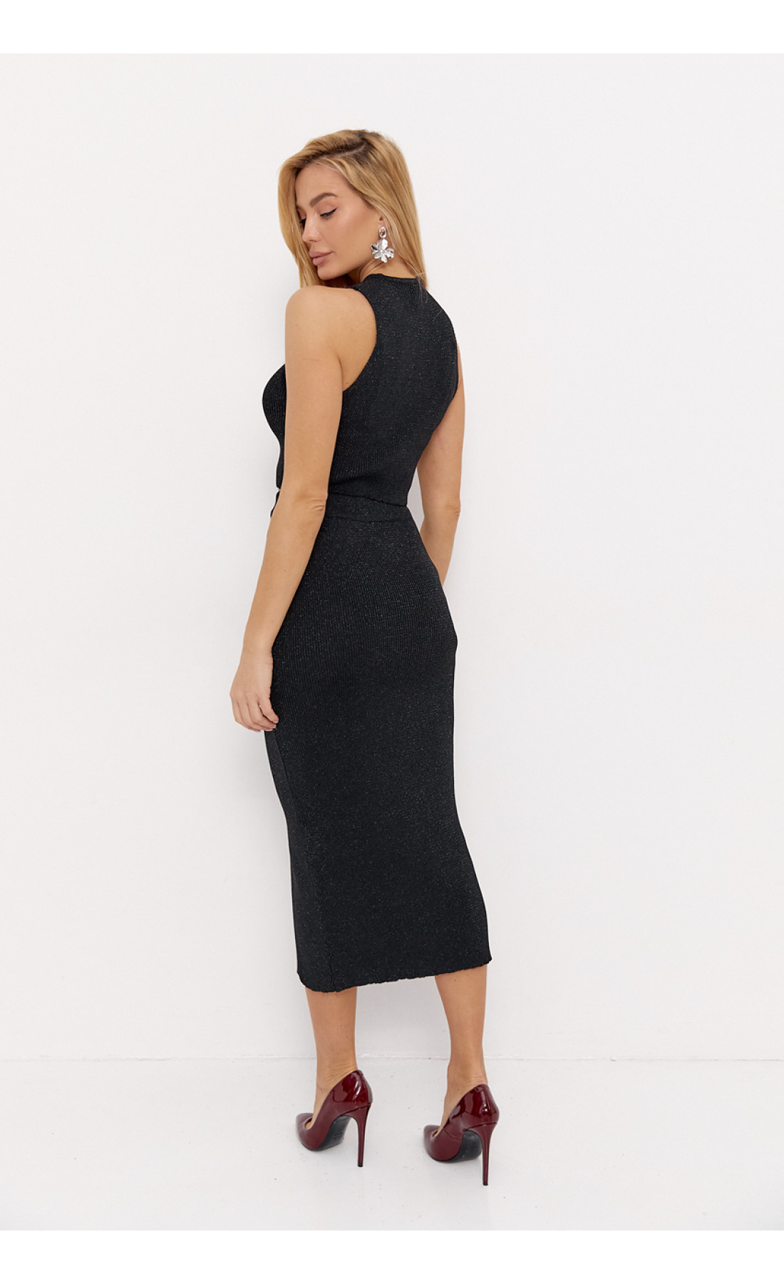 Силуетний костюмдвійка з люрексом  чорний колір