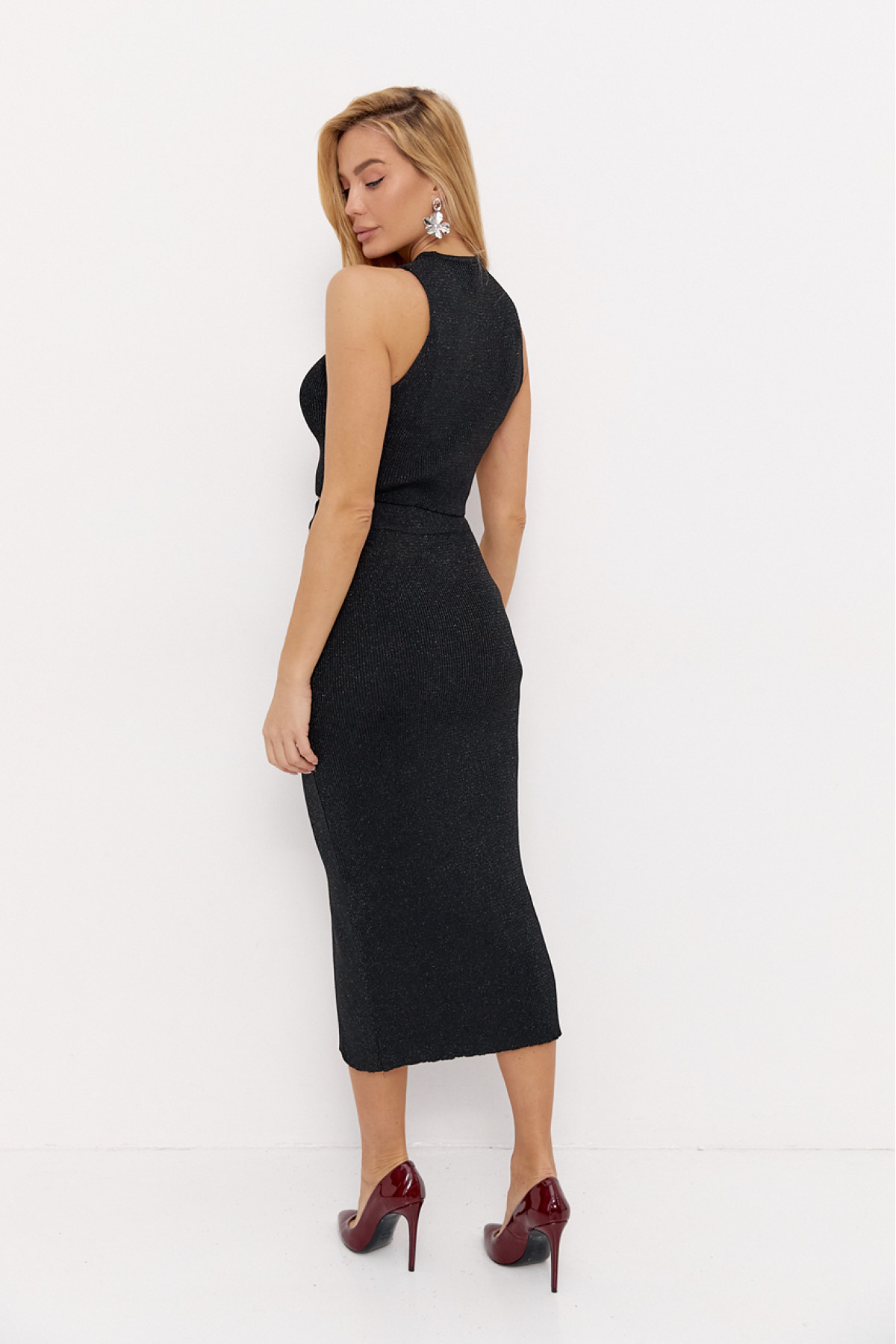 Силуетний костюмдвійка з люрексом  чорний колір