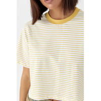 Футболка у смужку вільного крою  жовтий колір