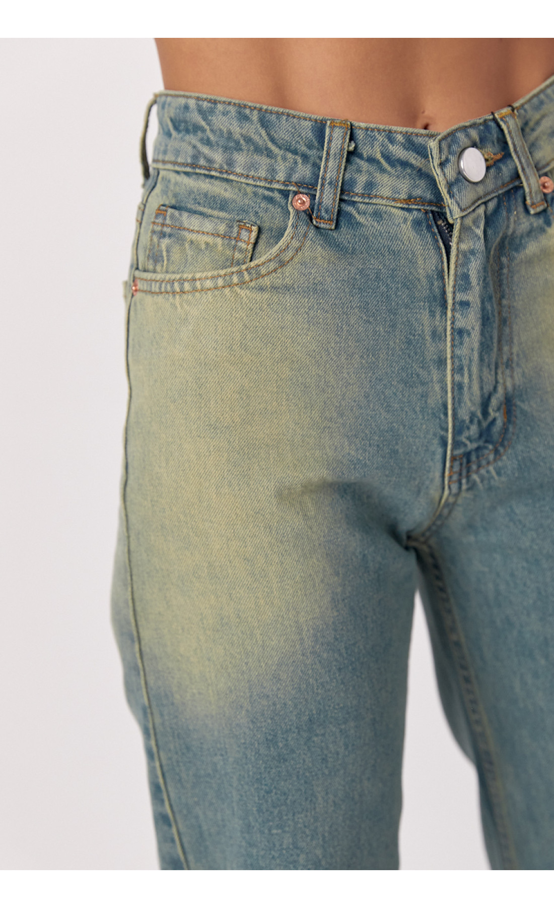 Джинси жіночі з ефектом twotone coloring  синій колір